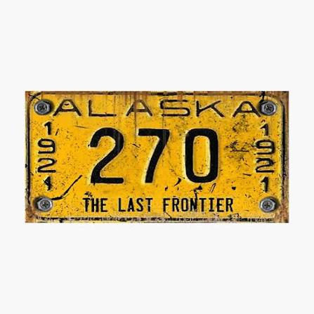 1921 Alaska territorial license plate
