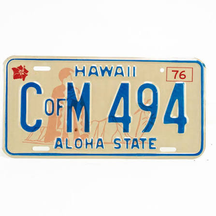 1976 scenic Kamehameha plate