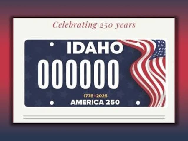 Idaho new high-contrast black-and-white standard license plate option introduced July 1, 2026