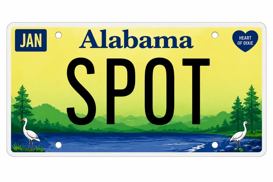 Alabama license plate