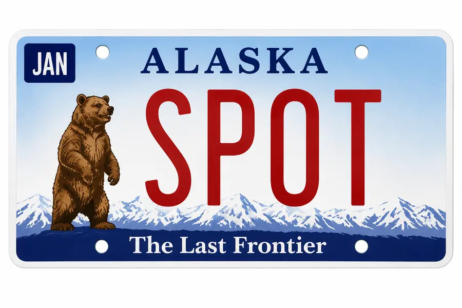 Alaska license plate