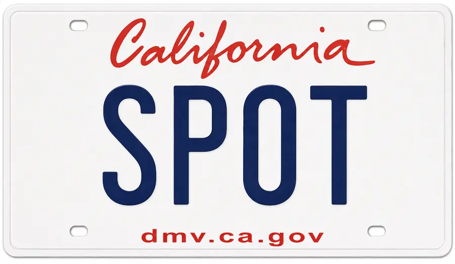 California license plate