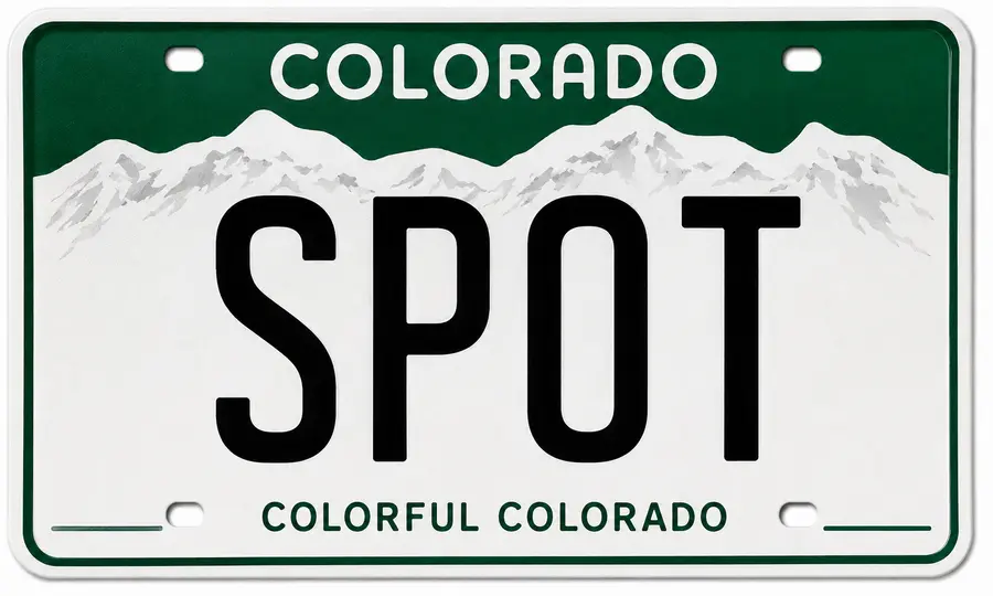 Colorado license plate