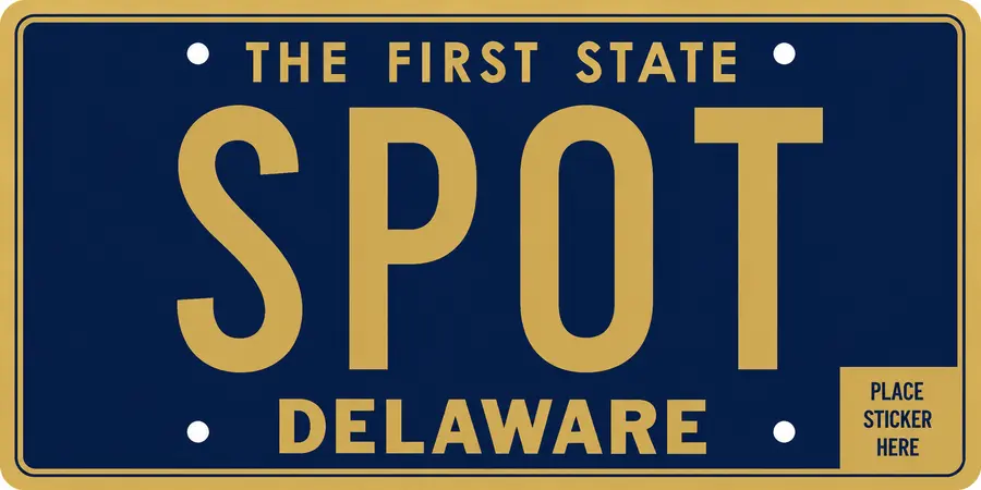 Delaware license plate