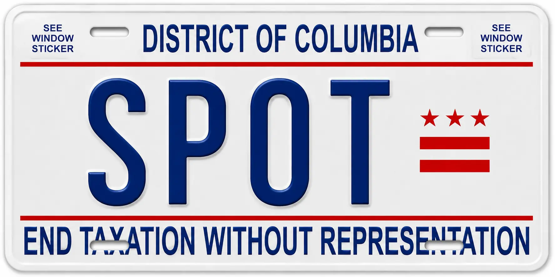District of Columbia license plate
