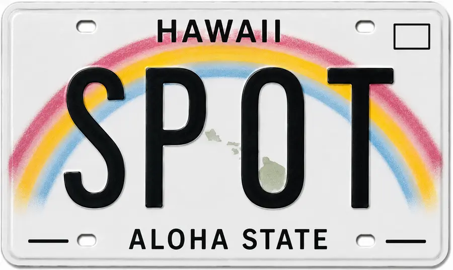 Hawaii license plate