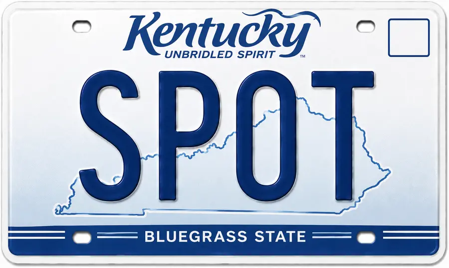 Kentucky license plate