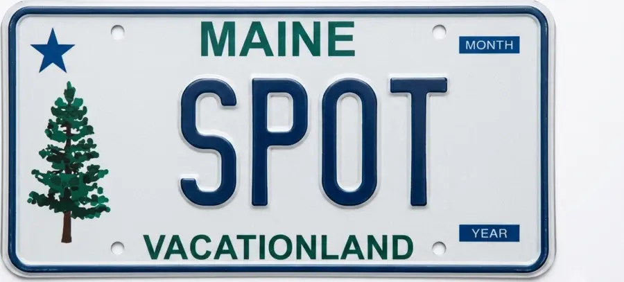 Maine license plate