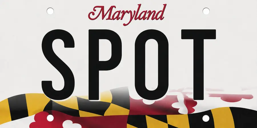 Maryland license plate