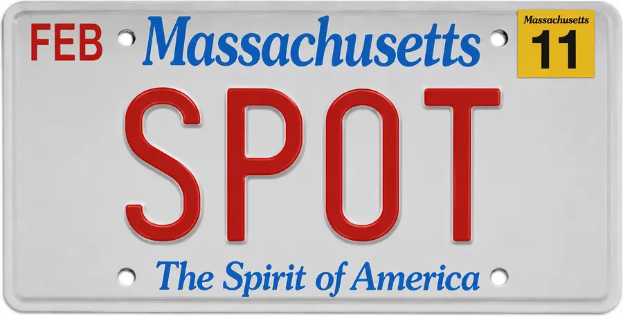 Massachusetts license plate