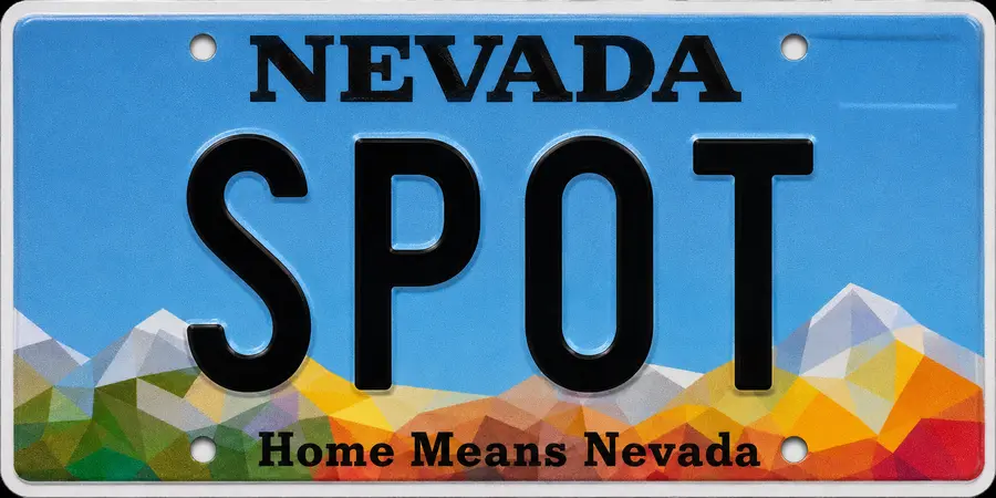 Nevada license plate