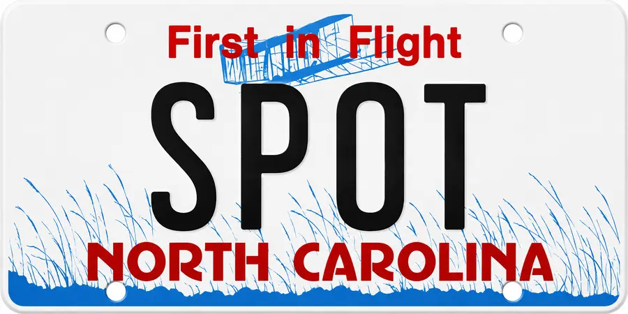 North Carolina license plate