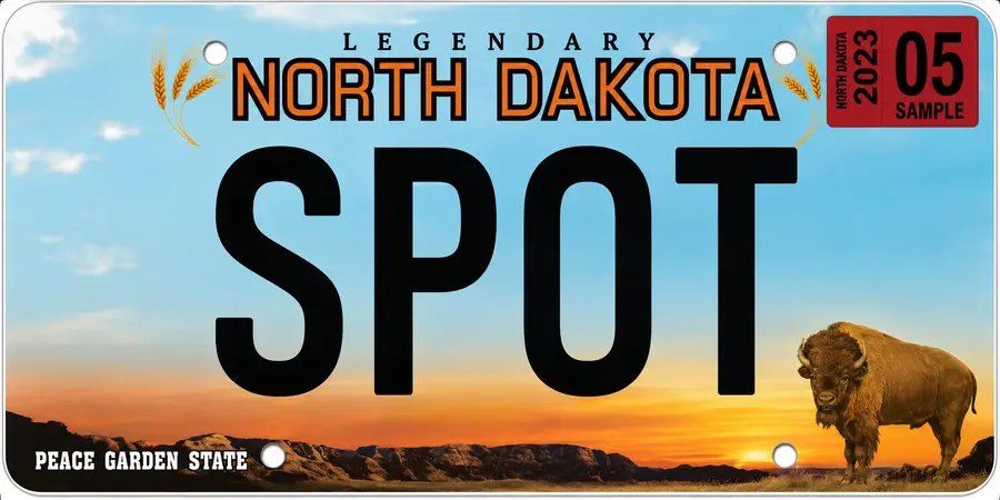 North Dakota license plate