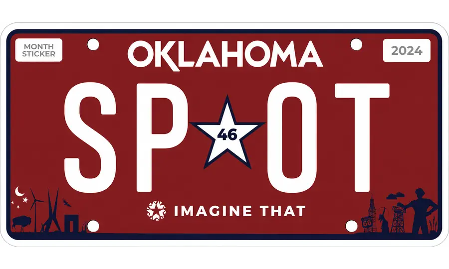 Oklahoma license plate