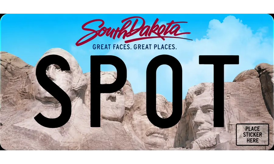 South Dakota license plate
