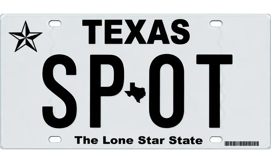 Texas license plate