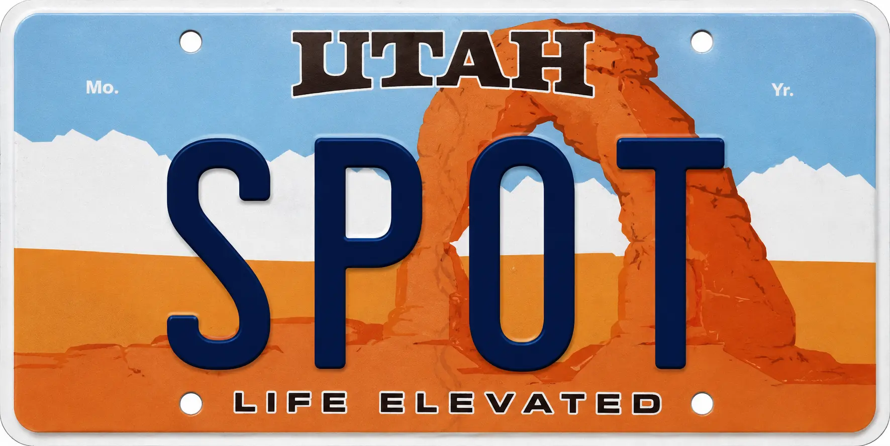Utah license plate
