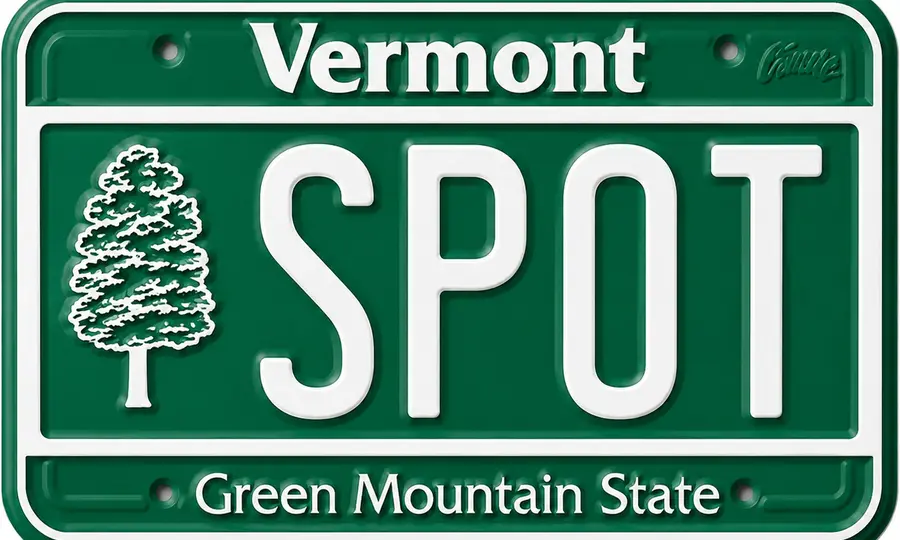Vermont license plate