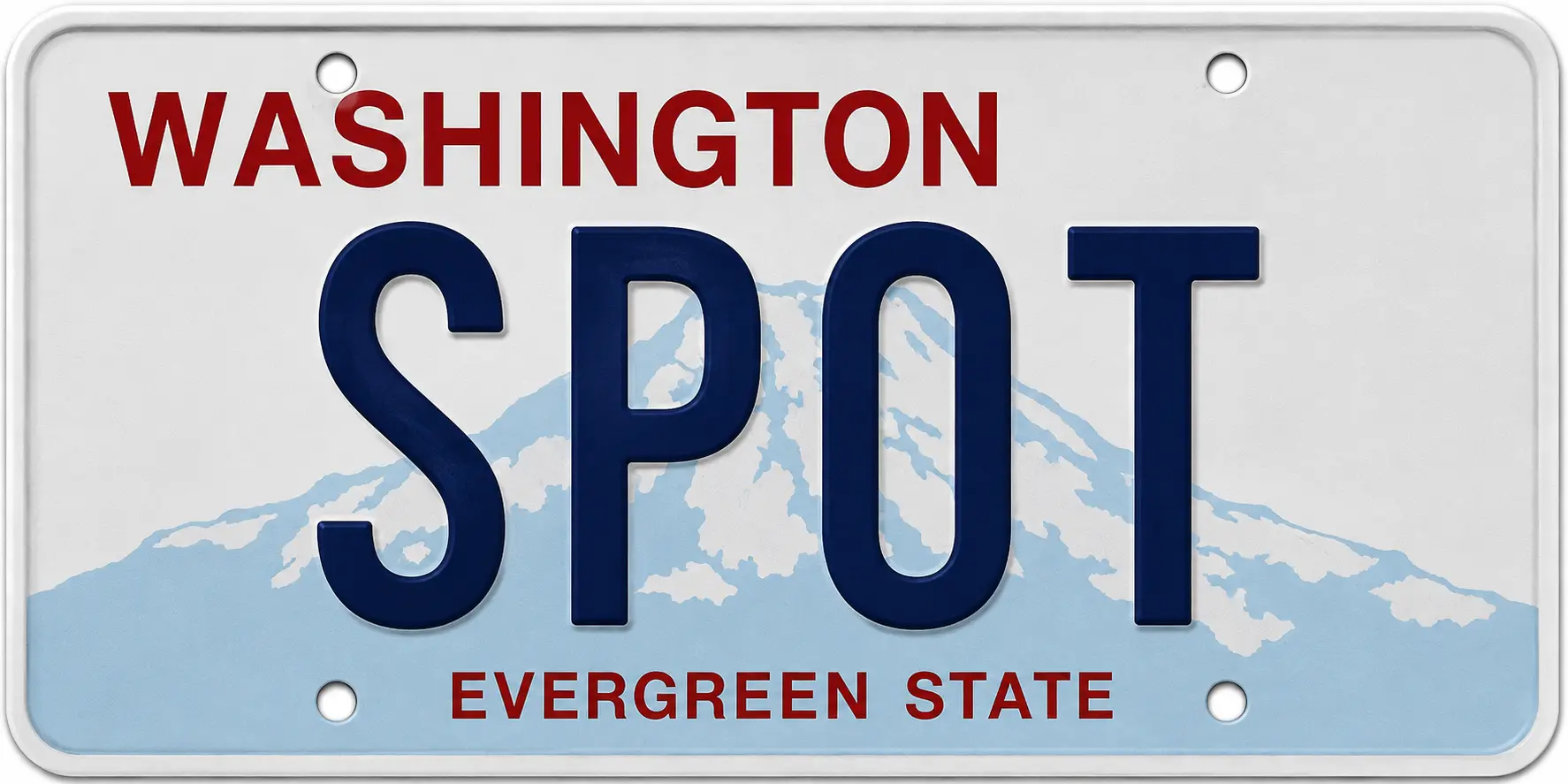Washington license plate