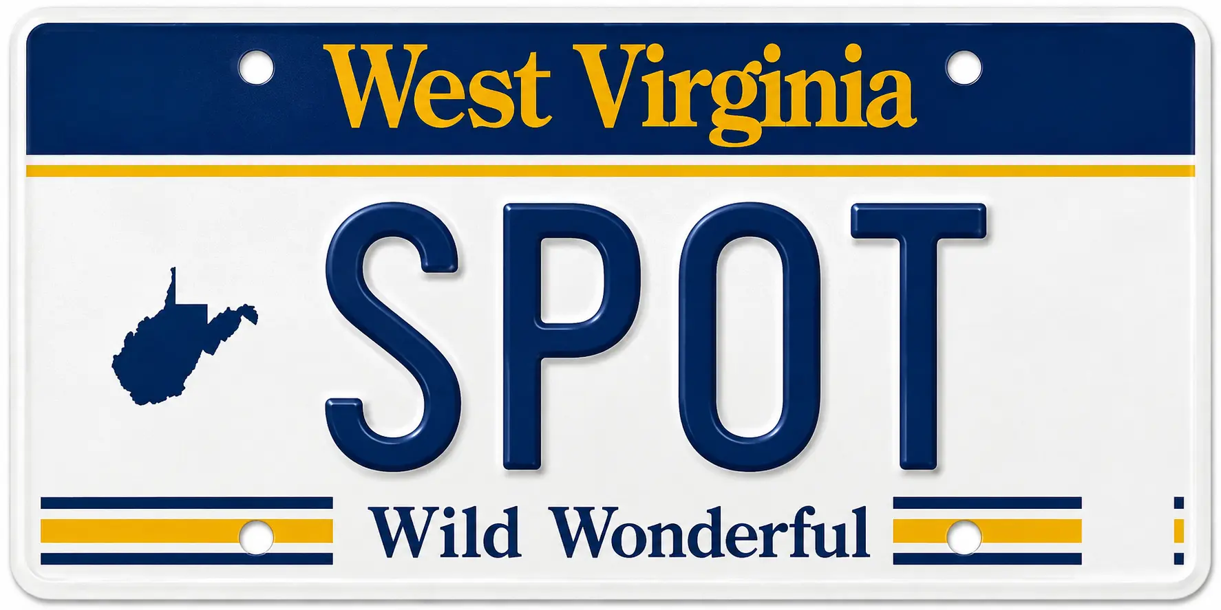 West Virginia license plate