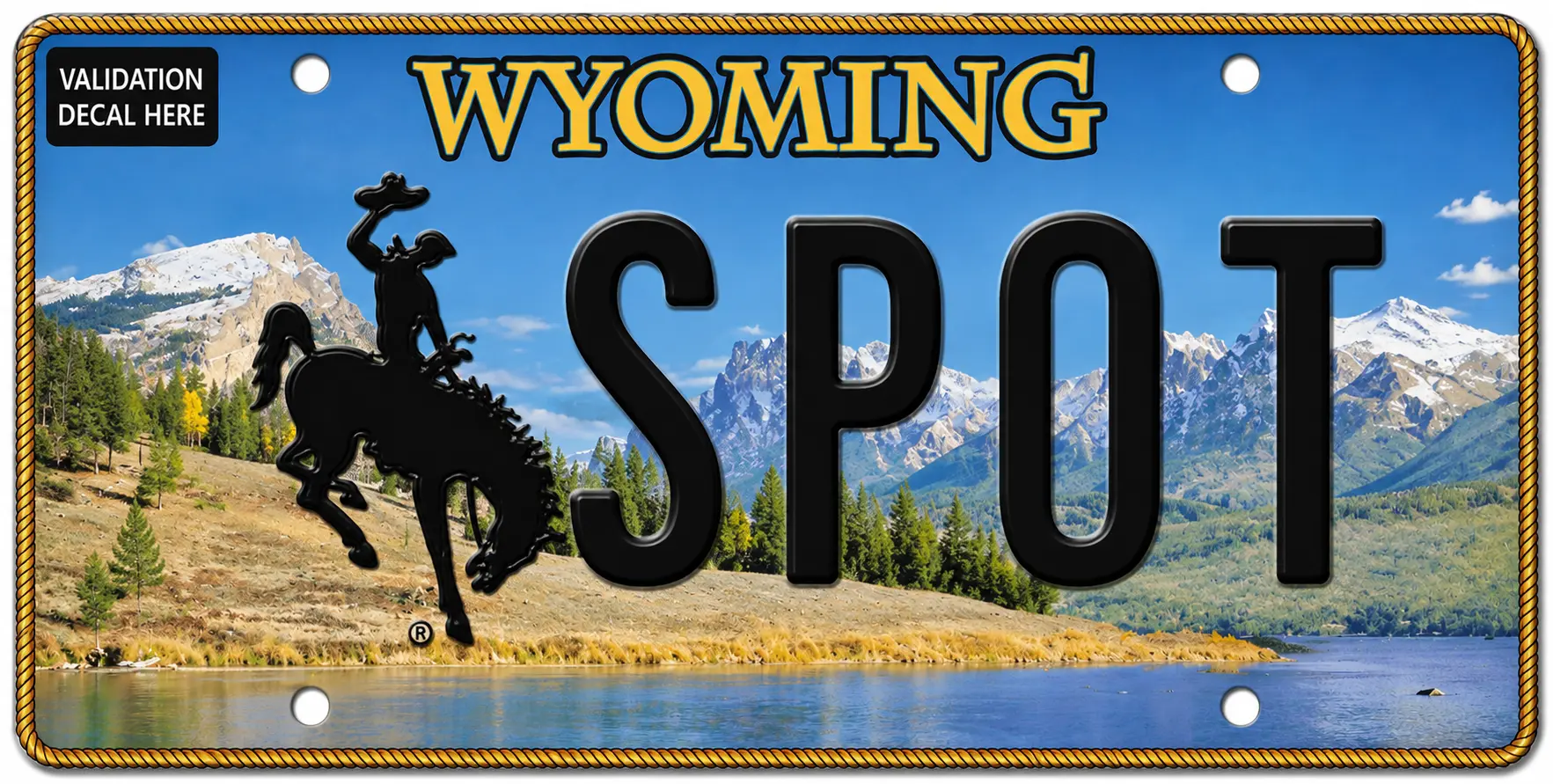 Wyoming license plate